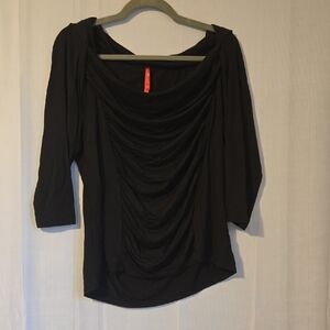 Ruby Ribbon Black Women's Ruched Top Size XXL NWOT